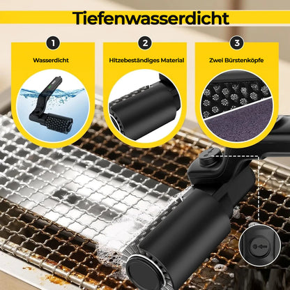 GrillVibe™ Elektrische Grillbürste mit 3 Geschwindigkeitsstufen